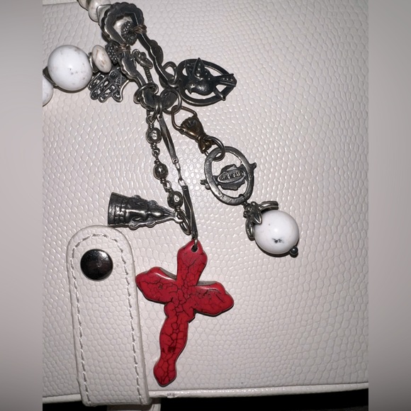 Love Heals Sterling silver and stone long cross necklace - Picture 4 of 4